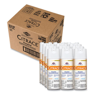 Clorox® Healthcare® Citrace Hospital Disinfectant And Deodorizer, Citrus, 14 Oz Aerosol Spray, 12-carton freeshipping - TVN Wholesale